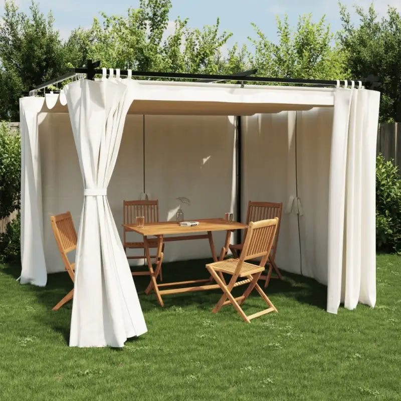 Tuinpaviljoen voor gezellige buitenmomenten met stevig stalen frame - Crème / 3 x 3 m / 1 - Partytenten & prieëlen