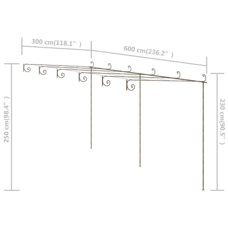 Tuinpergola van smeedijzer voor rozen en klimplanten - Tuinbogen latwerk & pergola’s
