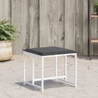 Tuinpoefs de ideale keuze voor een comfortabele zitervaring met wasbare hoes - Wit / 1 / white steel and textilene