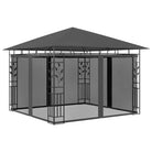 Tuinprieel met stevig stalen frame voor buitenactiviteiten - Antraciet / 3 x 3 x 2.73 m - Partytenten & prieëlen