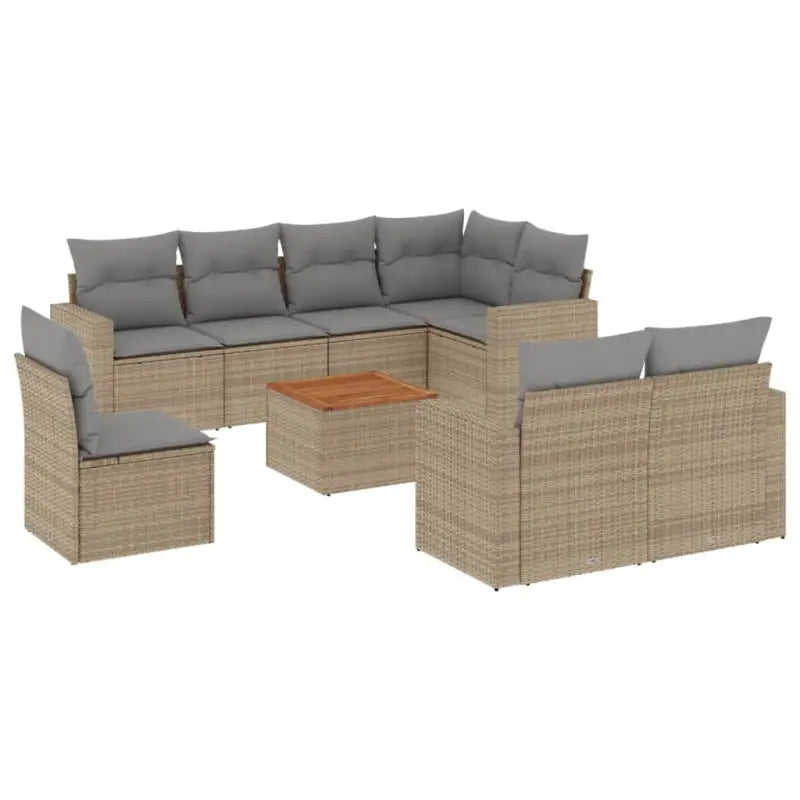 Tuins loungeset in gemengd beige voor comfortabel buiten comfort - beige mix en lichtgrijs - Tuinsets