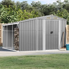 Tuinschuur van gegalvaniseerd staal voor extra opbergruimte en bescherming - Grijs / 277 x 279 x 179 cm / 1 - Tuinhuizen