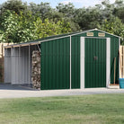 Tuinschuur van gegalvaniseerd staal voor extra opbergruimte en bescherming - Groen / 277 x 365.5 x 179 cm / 1