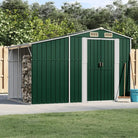 Tuinschuur van gegalvaniseerd staal voor extra opbergruimte en bescherming - Groen / 277 x 192.5 x 179 cm / 1