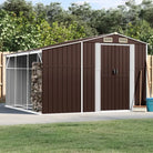 Tuinschuur van gegalvaniseerd staal voor extra opbergruimte en bescherming - Bruin / 277 x 279 x 179 cm / 1 - Tuinhuizen