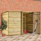 Tuinschuur van geïmpregneerd grenenhout met dubbele deur en ruime opbergruimte - Bruin / 232 x 110 x 170 cm / 1