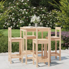 Tuinset gemaakt van massief grenenhout voor gezellige buitenmomenten - Naturel - Tuinsets