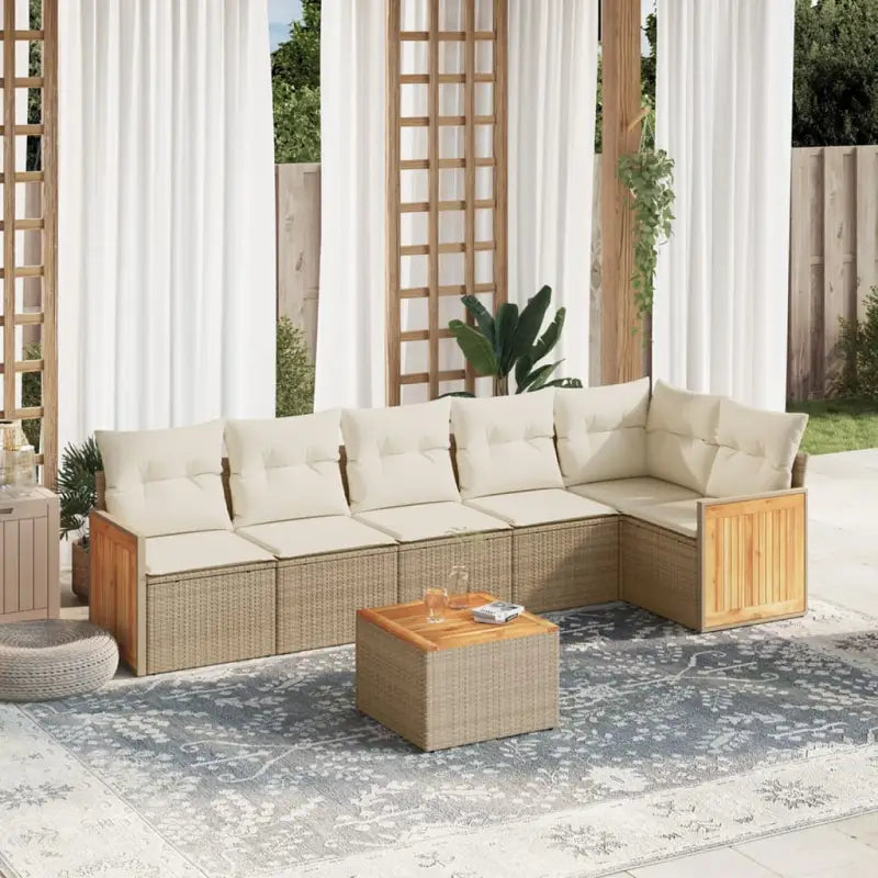 Tuinset in beige materiaal met gepoedercoat staal afmetingen - Tuinsets