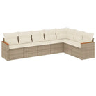 Tuinset in beige materiaal met gepoedercoat staal en afmetingen - Tuinsets
