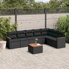 Tuinset in beige materiaal met gepoedercoat staal en afmetingen - Zwart / Met tafel - Tuinsets