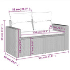Tuinset in beige materiaal met gepoedercoat staal en comfortabele afmetingen - Tuinsets