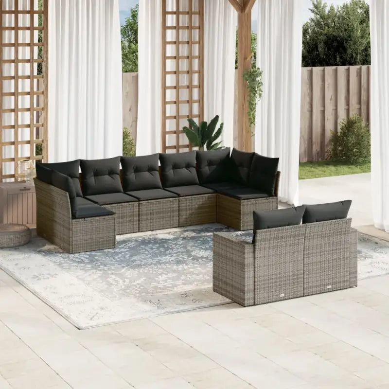 Tuinset in beige materiaal met gepoedercoat staal en comfortabele afmetingen - Grijs / Zonder tafel - Tuinsets