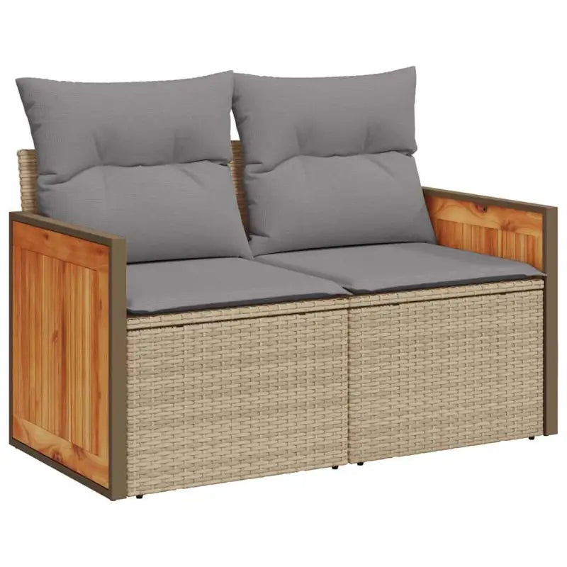 Tuinset in beige materiaal met gepoedercoat staal en comfortabele afmetingen - Tuinsets