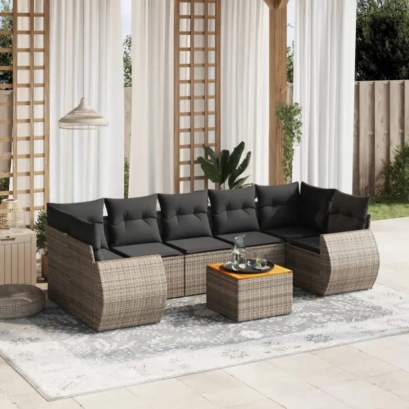 Tuinset in beige materiaal met waterdichte tas en gepoedercoat staal - Grijs - Tuinsets