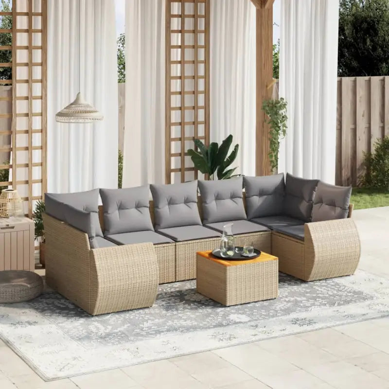 Tuinset in beige materiaal met waterdichte tas en gepoedercoat staal - Beige en grijs - Tuinsets