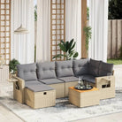 Tuinset in gemengd beige materiaal voor comfortabele buitenruimte - Tuinsets