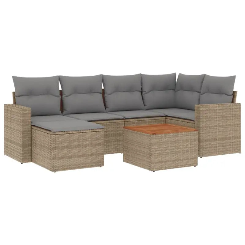 Tuinset in gemengd beige materiaal voor gezellige buitenmomenten - Tuinsets