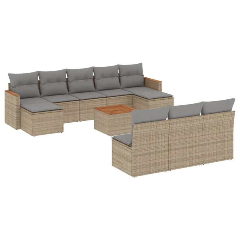 Tuinset in gemengd beige materiaal voor gezellige buitenruimtes - Tuinsets