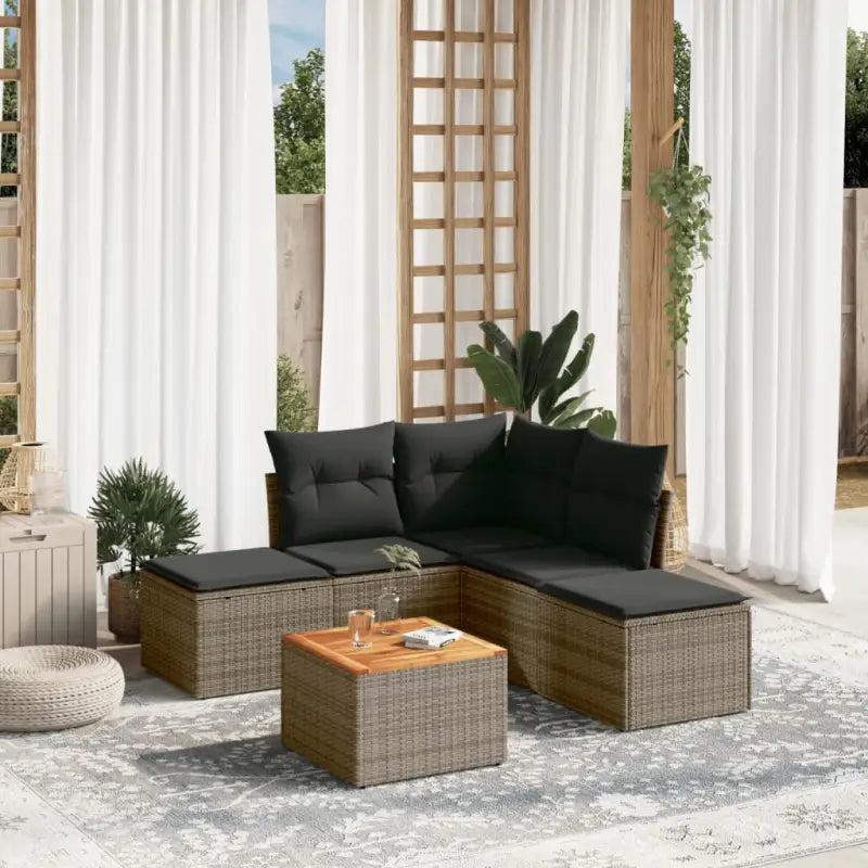Tuinset in gemengd beige met waterdichte tas voor buitenplezier - grijs en donkergrijs - Tuinsets