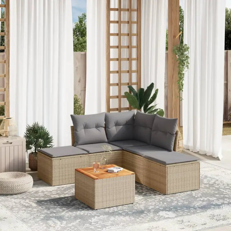 Tuinset in gemengd beige met waterdichte tas voor buitenplezier - beige mix en lichtgrijs - Tuinsets