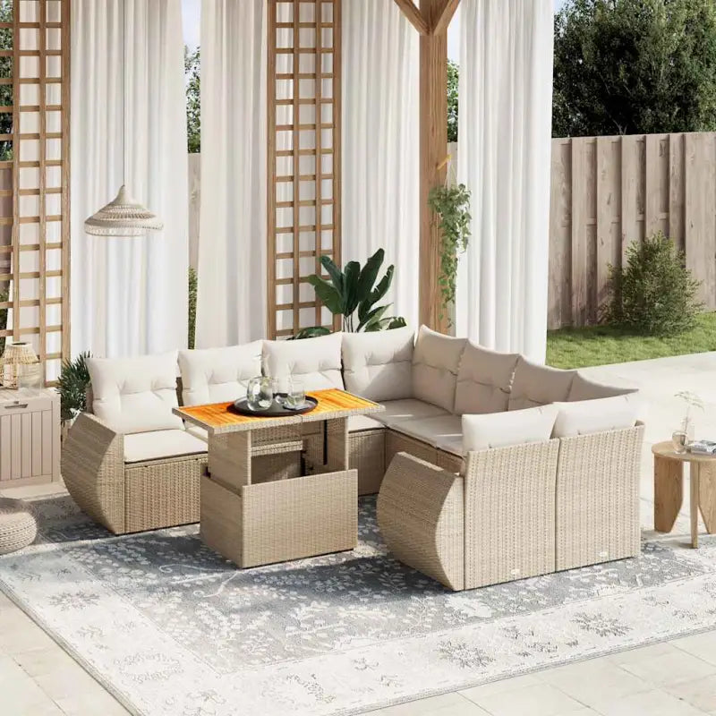 Tuinset in grijs materiaal met gepoedercoat staal afmetingen stevig en stijlvol - beige en crèmekleurig / zonder