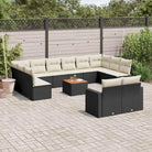 Tuinset in grijs materiaal met gepoedercoat staal afmetingen - Zwart en crème - Tuinsets