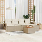 Tuinset in grijs materiaal met gepoedercoat staal en afmetingen - beige en crèmekleurig - Tuinsets