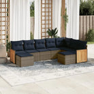 Tuinset in grijs materiaal met gepoedercoat staal en afmetingen - Grijs en blauw / Zonder tafel - Tuinsets