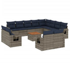 Tuinset in grijs materiaal met gepoedercoat staal en handige afmetingen - Grijs - Tuinsets