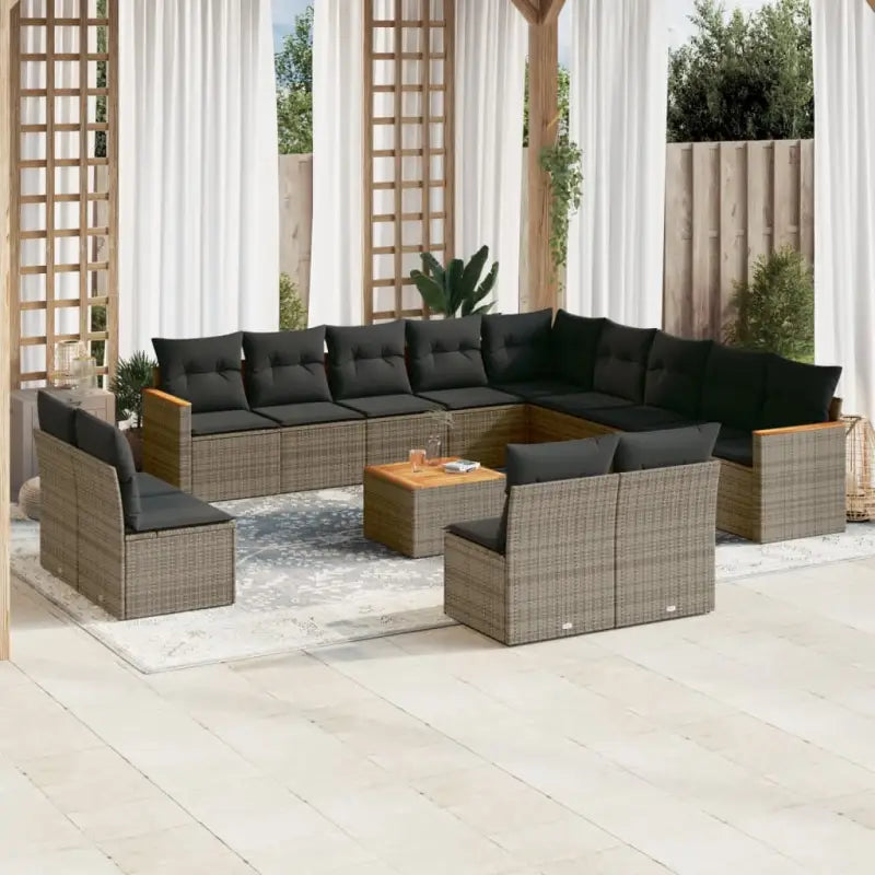 Tuinset in grijs materiaal met gepoedercoat staal en waterdichte tas - Grijs / Met tafel - Tuinsets