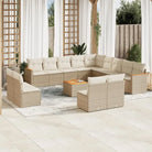 Tuinset in grijs materiaal met gepoedercoat staal en waterdichte tas - beige en crèmekleurig / Met tafel - Tuinsets