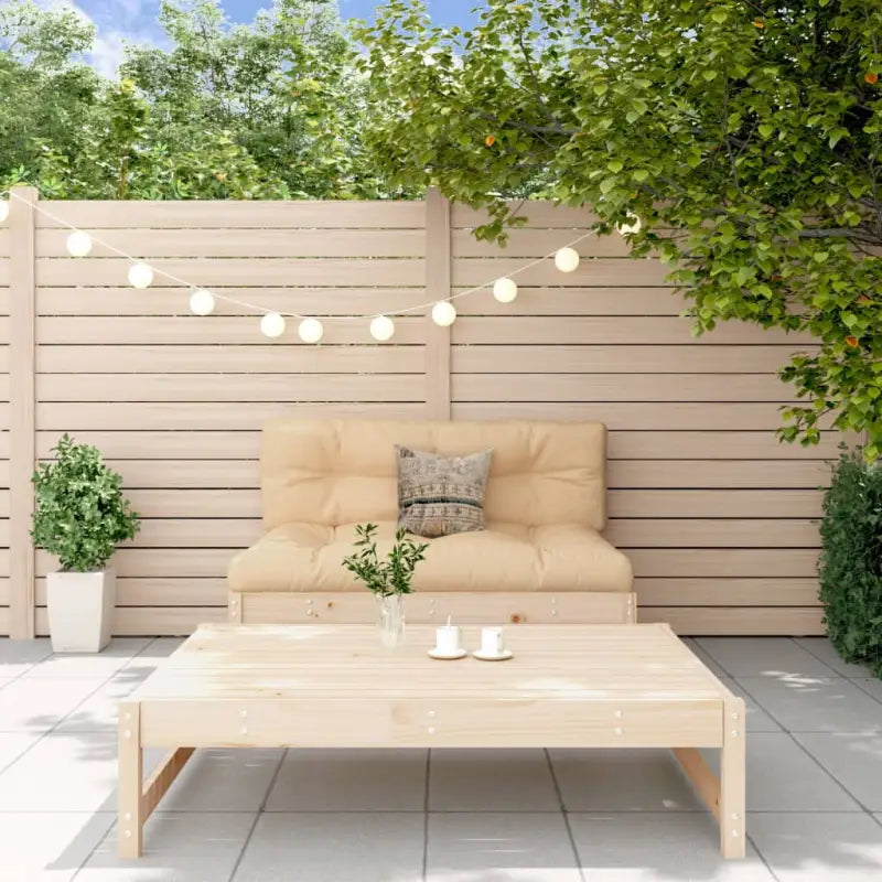 Tuinset in massief grenenhout met salontafel en voetenbank - Tuinsets