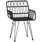 Tuinset in poly rattan met afmetingen en eenvoudig schoon te maken - Zwart - Tuinsets
