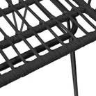 Tuinset in poly rattan met afmetingen en eenvoudig schoon te maken - Zwart - Tuinsets