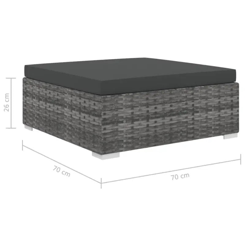 Tuinset in Rattan voor het hele jaar levering bevat stijlvolle loungeset - Grijs - Tuinsets