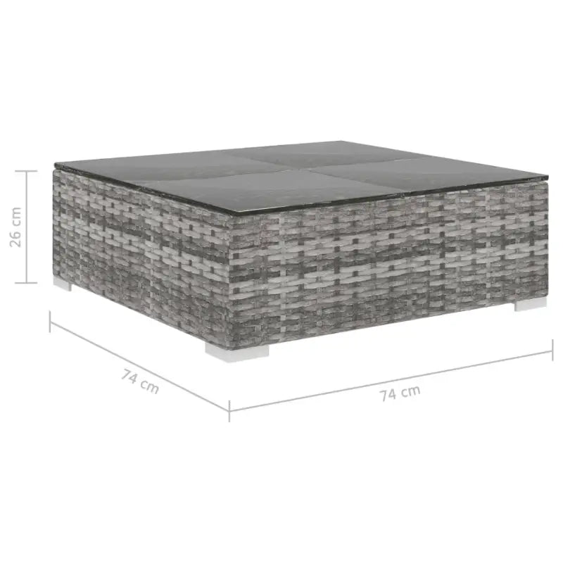 Tuinset in Rattan voor het hele jaar levering bevat stijlvolle loungeset - Grijs - Tuinsets