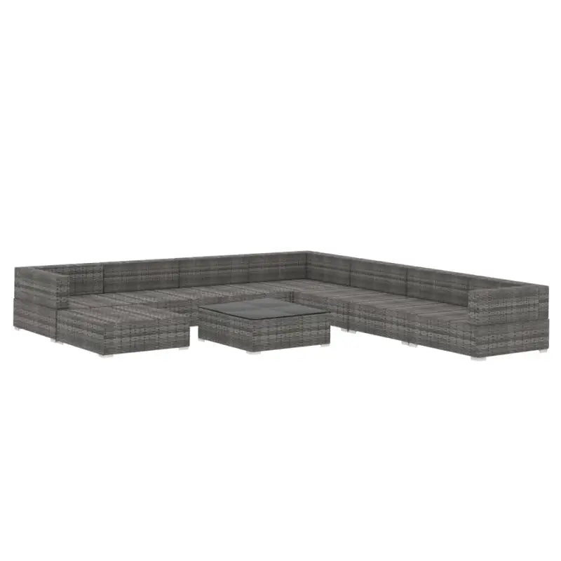Tuinset in Rattan voor het hele jaar levering bevat stijlvolle loungeset - Grijs - Tuinsets