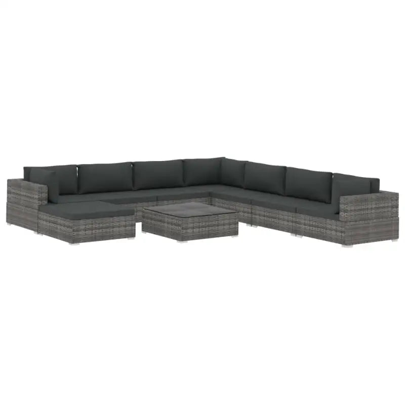 Tuinset in Rattan voor het hele jaar levering bevat stijlvolle loungeset - Grijs - Tuinsets