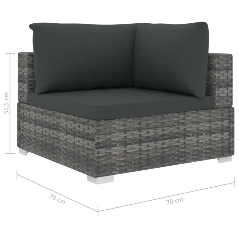 Tuinset in Rattan voor het hele jaar levering bevat stijlvolle loungeset - Grijs - Tuinsets