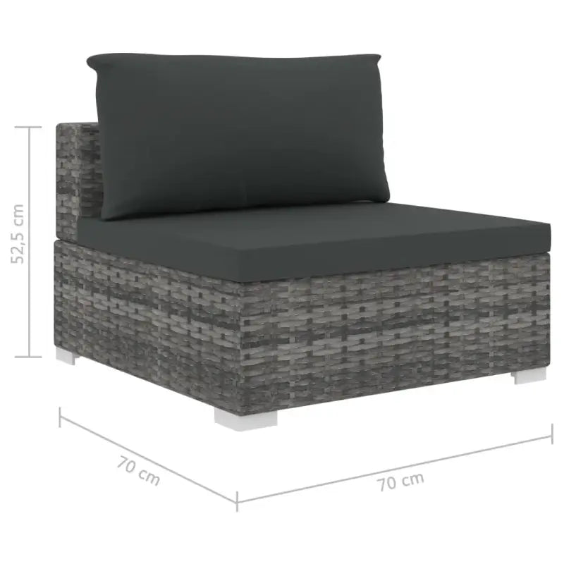 Tuinset in Rattan voor het hele jaar levering bevat stijlvolle loungeset - Grijs - Tuinsets