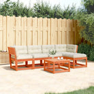 Tuinset in wit massief grenenhout voor buitenplezier - Wasbruin - Tuinsets