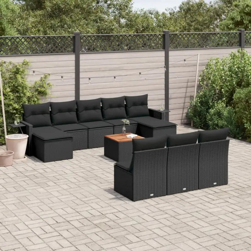Tuinset in zwart materiaal met gepoedercoat staal en afmetingen - Zwart - Tuinsets