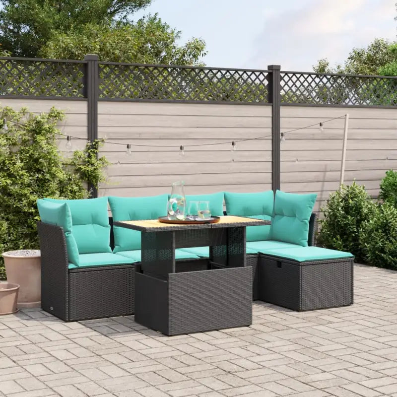 Tuinset in zwart materiaal met gepoedercoat staal en comfortabele afmetingen - Tuinsets