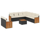 Tuinset in zwart materiaal met gepoedercoat staal en comfortabele afmetingen - Tuinsets