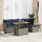 Tuinset in zwart materiaal met gepoedercoat staal en comfortabele afmetingen - Grijs / met opbergruimte - Tuinsets