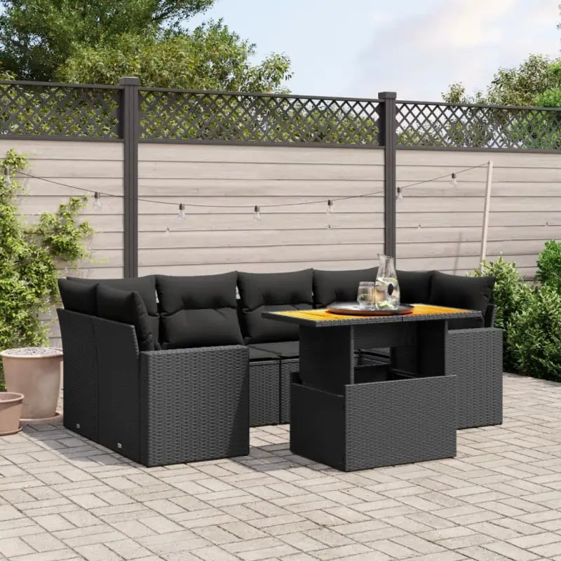 Tuinset in zwart materiaal met gepoedercoat staal en ideale afmetingen - Tuinsets