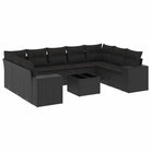 Tuinset in zwart materiaal met gepoedercoat staal en perfecte afmetingen - Tuinsets