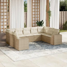 Tuinset in zwart materiaal met gepoedercoat staal en perfecte afmetingen - beige en crèmekleurig / Met tafel - Tuinsets