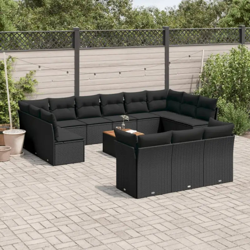 Tuinset in zwart materiaal met gepoedercoat staal en perfecte afmetingen - Zwart - Tuinsets