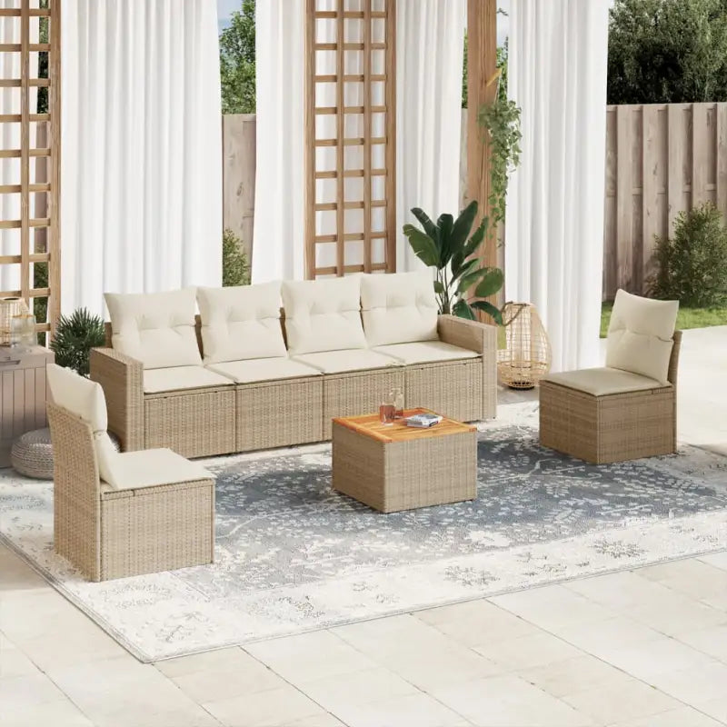 Tuinset in zwart materiaal met waterdichte tas en gepoedercoat staal - beige en crèmekleurig - Tuinsets